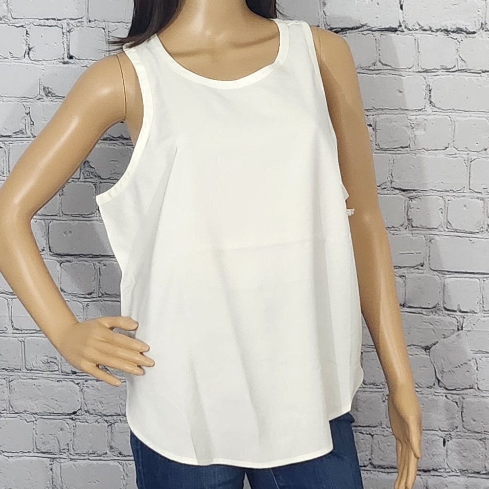 2/$50 Good American Ivory/White Sleeveless Tank - Size 3